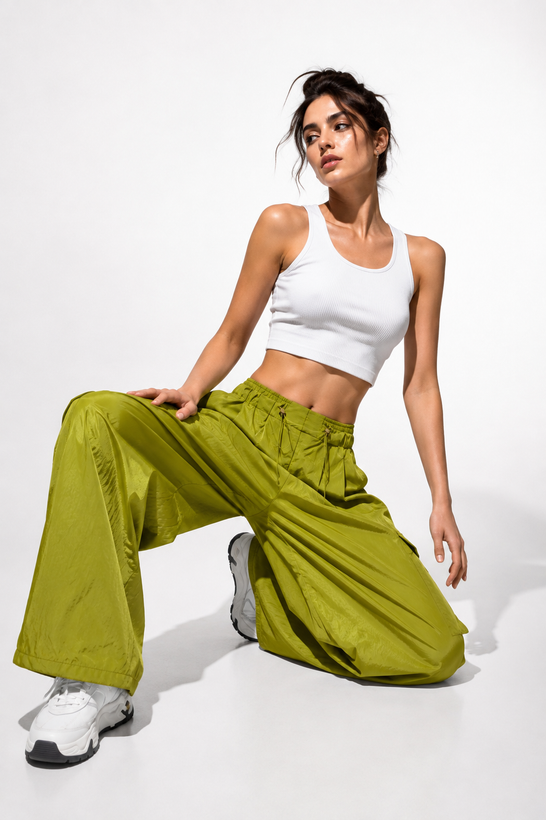 شلوار کارگو نایلونی اویشو – OYSHO Water-Repellent Nylon Cargo Trousers