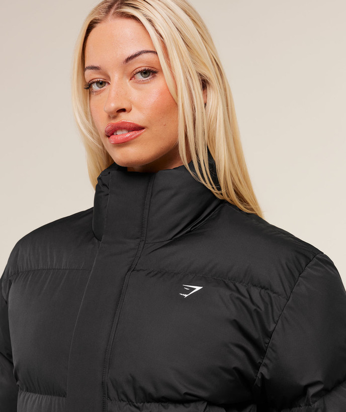کاپشن جمشارک – مشکی | Gymshark Puffer Jacket