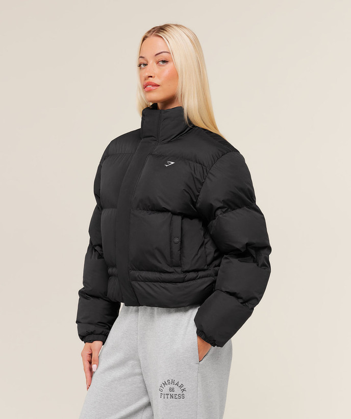 کاپشن جمشارک – مشکی | Gymshark Puffer Jacket