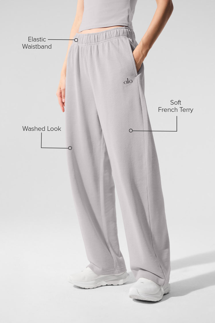 شلوار اسلش یونیسکس ALO Yoga Accolade مدل U5019RG – Grey Sky Wash
